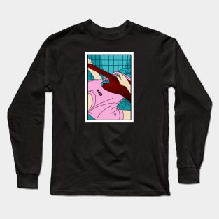 Boy guitar vektor Long Sleeve T-Shirt